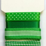 Wstążki dekoracyjne - komplet zielony